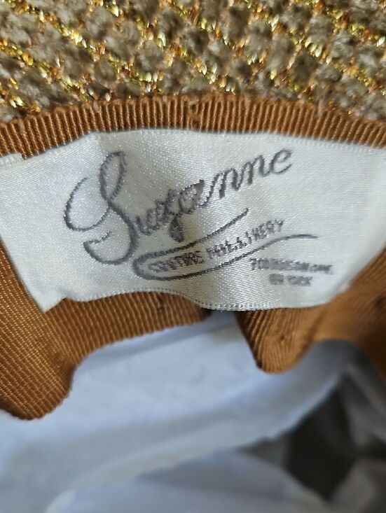 Suzanne Couture Millinery Wide-Brim Ostrich Feather Natural Accent Hat main image 11